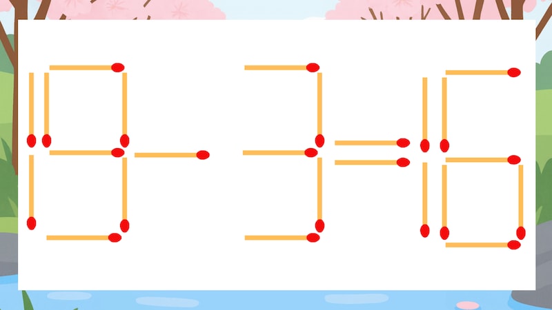 【マッチ棒クイズ】1本だけ動かして正しい式に:19-3=16?の画像