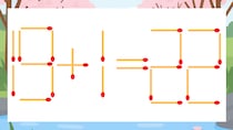 【マッチ棒クイズ】1本だけ動かして正しい式に：19+1=22？