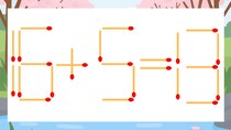 【マッチ棒クイズ】1本だけ動かして正しい式に：16+5=13？