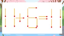 【マッチ棒クイズ】1本だけ動かして正しい式に：11+6=11？