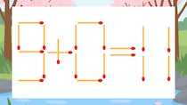【マッチ棒クイズ】1本だけ動かして正しい式に：9+0=11？