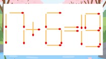 【マッチ棒クイズ】1本だけ動かして正しい式に：17+6=19？
