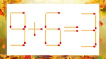 【マッチ棒クイズ】1本だけ動かして正しい式に：9＋6＝3？