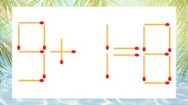 【マッチ棒クイズ】1本だけ動かして正しい式に：9＋1＝8？