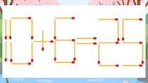 【マッチ棒クイズ】1本だけ動かして正しい式に：10+6=25？