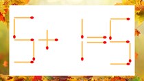 【マッチ棒クイズ】1本だけ動かして正しい式に：5＋1＝5？