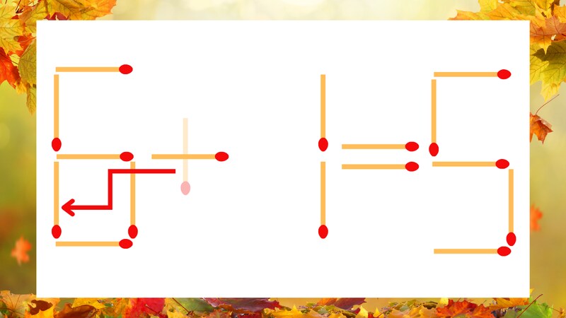 【マッチ棒クイズ】1本だけ動かして正しい式に:5+1=5?の正解画像