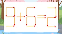 【マッチ棒クイズ】1本だけ動かして正しい式に：9+6=2？