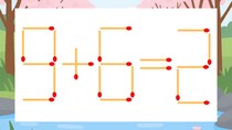【マッチ棒クイズ】1本だけ動かして正しい式に：9+6=2？