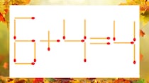 【マッチ棒クイズ】1本だけ動かして正しい式に：6＋4＝4？