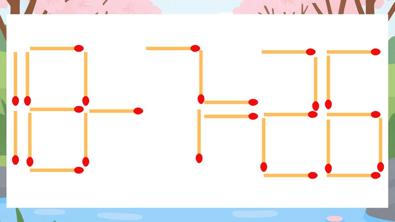 【マッチ棒クイズ】1本だけ動かして正しい式に:18-7=26?の画像