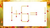 【マッチ棒クイズ】1本だけ動かして正しい式に：1＋6＝1？
