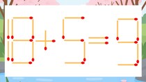 【マッチ棒クイズ】1本だけ動かして正しい式に：18+5=9？