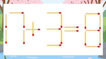 【マッチ棒クイズ】1本だけ動かして正しい式に：17+3=8？