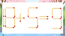 【マッチ棒クイズ】1本だけ動かして正しい式に：18+5=9？