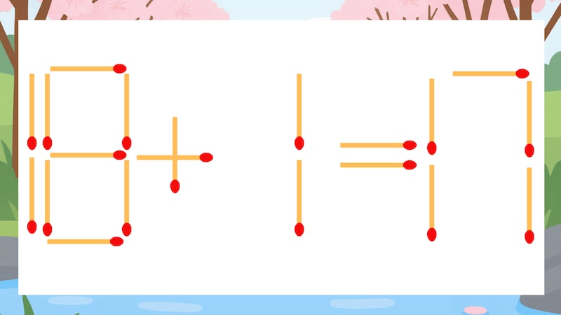 【マッチ棒クイズ】1本だけ動かして正しい式に：18+1=17？の画像