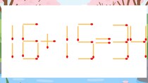 【マッチ棒クイズ】1本だけ動かして正しい式に：16+15=34？
