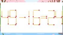 【マッチ棒クイズ】1本だけ動かして正しい式に：49-16=24？