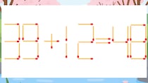 【マッチ棒クイズ】1本だけ動かして正しい式に：39+12=48？