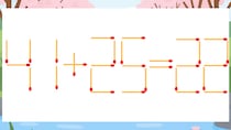 【マッチ棒クイズ】1本だけ動かして正しい式に：41+25=22？