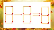 【マッチ棒クイズ】1本だけ動かして正しい式に：8−8＝8？