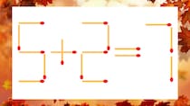 【マッチ棒クイズ】1本だけ動かして正しい式に：5＋2＝7？