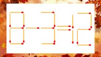 【マッチ棒クイズ】1本だけ動かして正しい式に：8−3＝12？