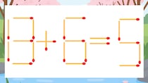 【マッチ棒クイズ】1本だけ動かして正しい式に：13+6=5？