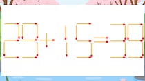 【マッチ棒クイズ】1本だけ動かして正しい式に：29+15=39？