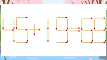 【マッチ棒クイズ】1本だけ動かして正しい式に：45+19=69？