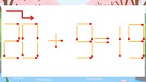 【マッチ棒クイズ】1本だけ動かして正しい式に：20+9=19？
