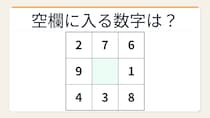 【数字パズル】魔方陣の規則性！空欄を埋めよ