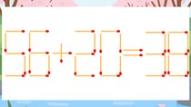 【マッチ棒クイズ】1本だけ動かして正しい式に：56+20=38？