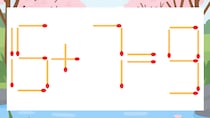 【マッチ棒クイズ】1本だけ動かして正しい式に：15+7=9？