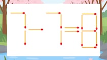 【マッチ棒クイズ】1本だけ動かして正しい式に：7-7=8？