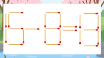 【マッチ棒クイズ】1本だけ動かして正しい式に：15-8=13？