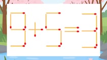 【マッチ棒クイズ】1本だけ動かして正しい式に：9+5=3？