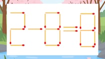 【マッチ棒クイズ】1本だけ動かして正しい式に：2-8=8？