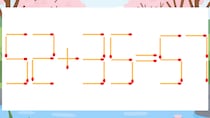 【マッチ棒クイズ】1本だけ動かして正しい式に：52+35=57？