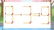 【マッチ棒クイズ】1本だけ動かして正しい式に：8-3=9？