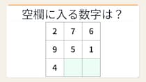 【数字パズル】秒で解けたら数学センスあり！魔方陣の空欄を埋めろ