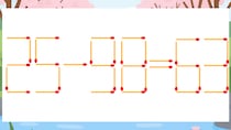 【マッチ棒クイズ】1本だけ動かして正しい式に：25-98=63？