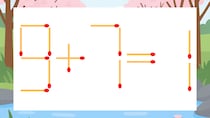 【マッチ棒クイズ】1本だけ動かして正しい式に：9+7=1？