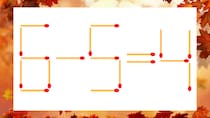 【マッチ棒クイズ】1本だけ動かして正しい式に：6-5=4？