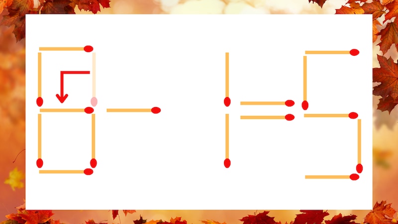 【マッチ棒クイズ】1本だけ動かして正しい式に：0-1=5？の正解画像