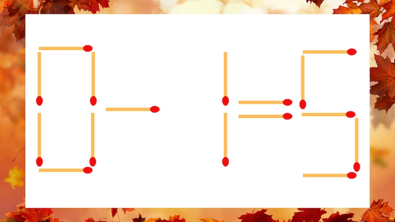 【マッチ棒クイズ】1本だけ動かして正しい式に：0-1=5？の画像