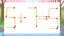 【マッチ棒クイズ】1本だけ動かして正しい式に：5+7=5？