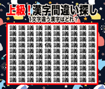 今日の漢字間違い探し【Vol.10】あなたの集中力を試そう！【上級】