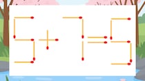 【マッチ棒クイズ】1本だけ動かして正しい式に：5+7=5？