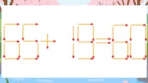 【マッチ棒クイズ】1本だけ動かして正しい式に：65+19=60？